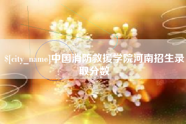 常德中国消防救援学院河南招生录取分数