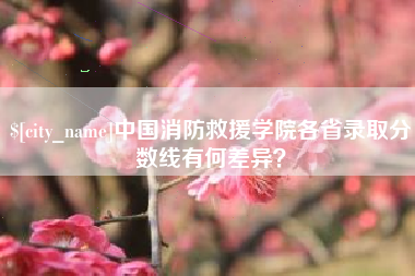 常德中国消防救援学院各省录取分数线有何差异？