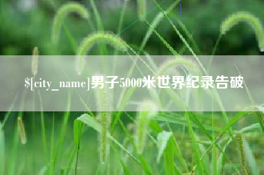 常德男子5000米世界纪录告破