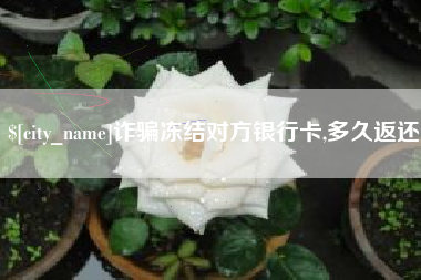 常德诈骗冻结对方银行卡,多久返还