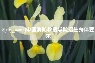 常德中国消防救援学院招生身体要求