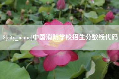 常德中国消防学校招生分数线代码