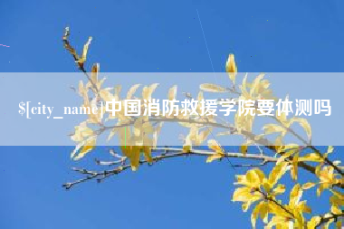 常德中国消防救援学院要体测吗