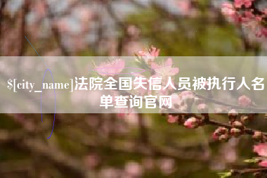常德法院全国失信人员被执行人名单查询官网