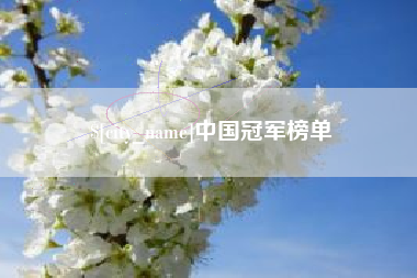 常德中国冠军榜单