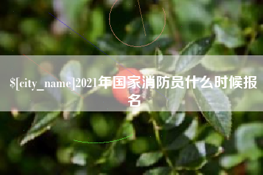 常德2021年国家消防员什么时候报名