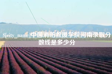 常德中国消防救援学院河南录取分数线是多少分