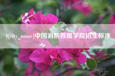 常德中国消防救援学院招生标准
