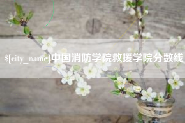 常德中国消防学院救援学院分数线